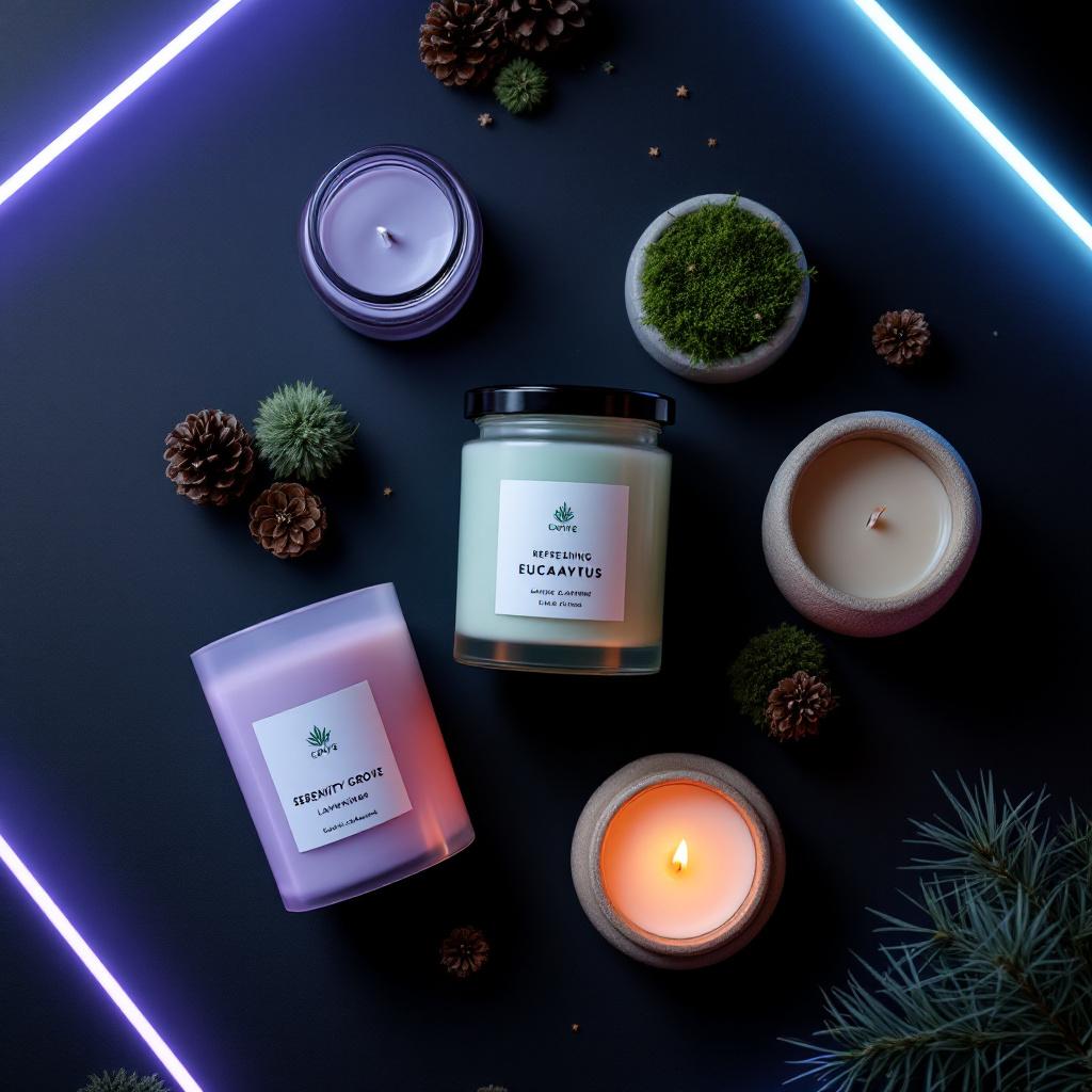 Serenity Grove Candle — Experience tranquility with the Serenity Grove Candle Ensemble featuring three h
